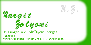 margit zolyomi business card